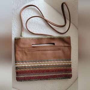 The Sak brand cute colorful hand crocheted crossbody bag